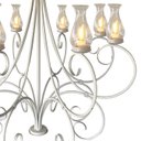 Ver imagem 4 de Luminária de Ferro com 8 Bocais Rústica com Cúpulas de Vidro - Branco