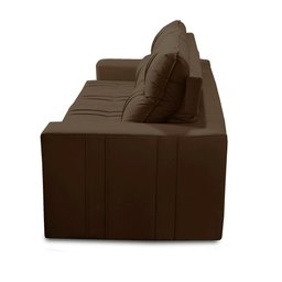 Sofá Retrátil e Reclinável 2 lugares com Molas 1,50m Ester Suede Marrom Adonai Estofados - 8