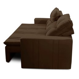 Sofá Retrátil e Reclinável 2 lugares com Molas 1,50m Ester Suede Marrom Adonai Estofados - 7