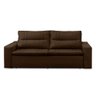 Sofá Retrátil e Reclinável 2 lugares com Molas 1,50m Ester Suede Marrom Adonai Estofados - 4