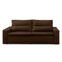 Ver imagem 4 de Sofá Retrátil e Reclinável 2 lugares com Molas 1,50m Ester Suede Marrom Adonai Estofados
