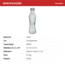 Ver mais imagens de Garrafa de Vidro 950ml Transparente 31x9x9cm Água Suco Geladeira Bebidas Tampa