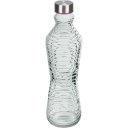 Ver imagem 1 de Garrafa de Vidro 950ml Transparente 31x9x9cm Água Suco Geladeira Bebidas Tampa