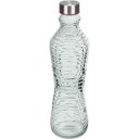 Ver imagem 1 de Garrafa Suco Água Leite Home&co Vidro 950ml 31x9x9cm Transparente com Tampa