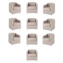 Ver imagem 1 de Kit 10 Poltronas para Recepção Clínica Médica Balaqui Decor Cor:courino Bege