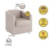 Kit 10 Poltronas para Recepção Clínica Médica Balaqui Decor Cor:courino Bege - 3