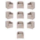 Ver imagem 2 de Kit 10 Poltronas para Recepção Clínica Médica Balaqui Decor Cor:courino Bege