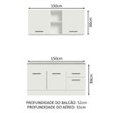 Ver imagem 4 de Armário de Cozinha Compacta 150cm Branco Agata Madesa 01
