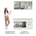 Ver imagem 6 de Armário de Cozinha Compacta 150cm Branco Agata Madesa 01