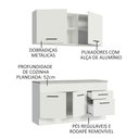 Ver imagem 5 de Armário de Cozinha Compacta 150cm Branco Agata Madesa 01