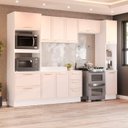 Ver imagem 1 de Armário de Cozinha Modulada Completa 5 Peças 310cm com Tampo 100% Mdf Amara Politorno Móveis