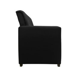 Sofá Namoradeira Pequeno 2 Lugares Imperial Suede:preto - 4