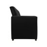 Sofá Namoradeira Pequeno 2 Lugares Imperial Suede:preto - 4