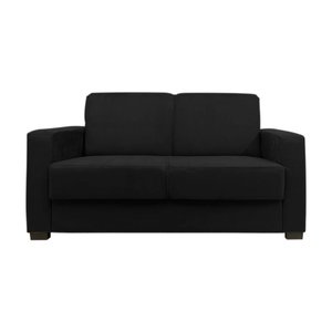 Sofá Namoradeira Pequeno 2 Lugares Imperial Suede:preto