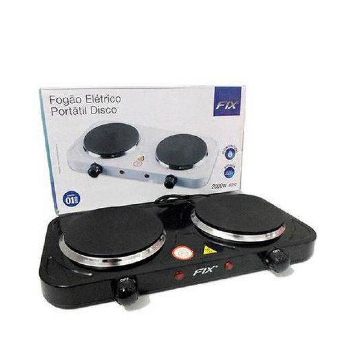 Super Fogão Cooktop Disco Elétrica Fix Fast Cook 110v 2bocas - 10