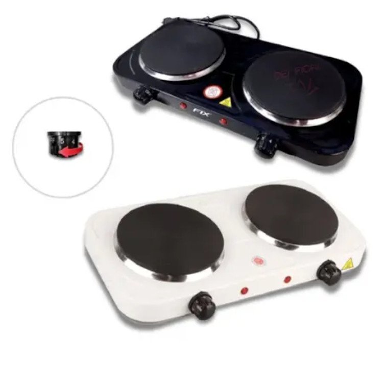 Super Fogão Cooktop Disco Elétrica Fix Fast Cook 110v 2bocas - 2