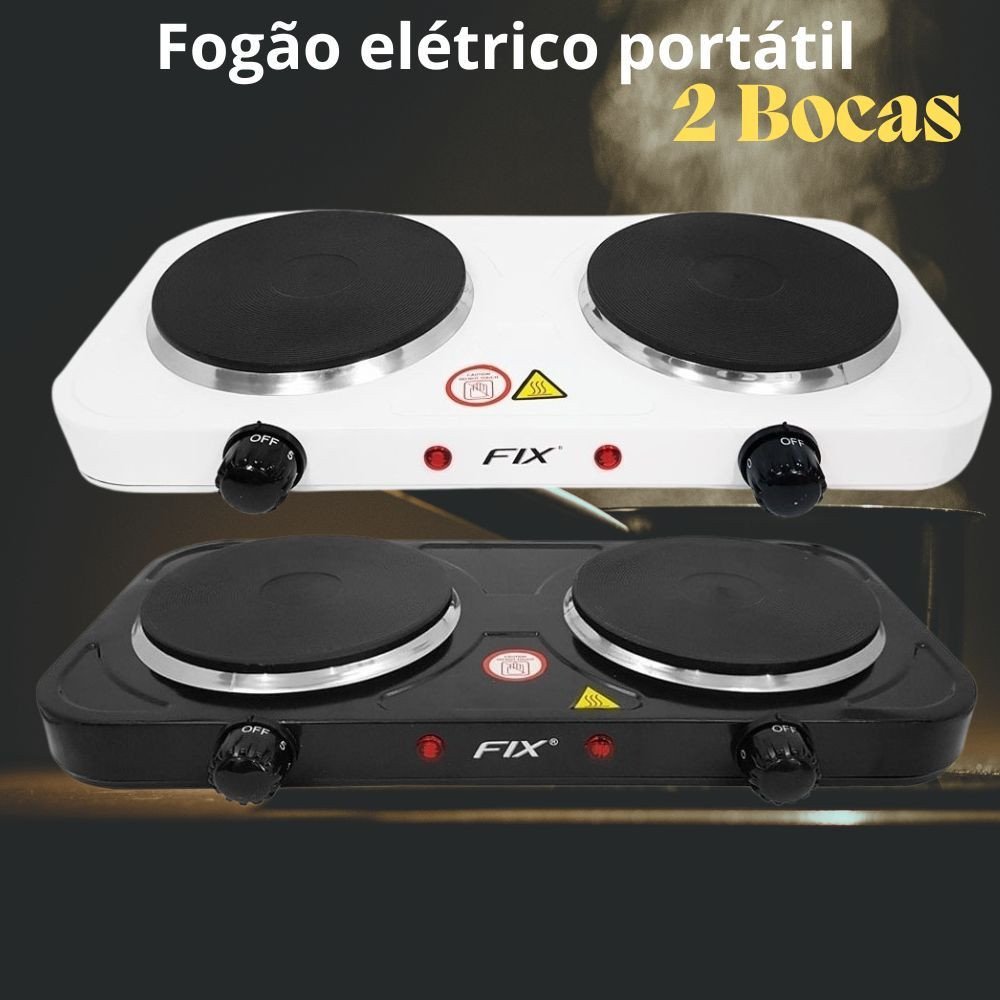 Super Fogão Cooktop Disco Elétrica Fix Fast Cook 110v 2bocas - 5