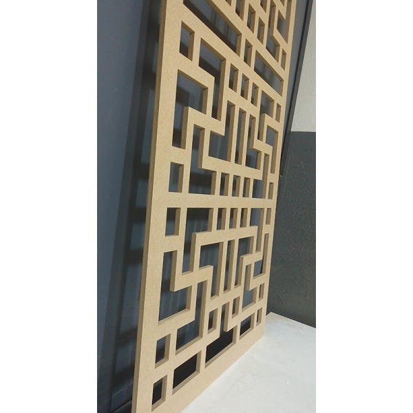 Painel Vazado Divisória Mdf Shangai Crú - 1,20x2,70m - 5