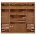 Ver imagem 3 de Guarda Roupa Casal 8 Portas 4 Gavetas Master New e Cabeceira Casal Loanda com Gavetas Jatobá