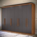 Ver imagem 6 de Guarda Roupa Casal 8 Portas 4 Gavetas Master New e Cabeceira Casal Loanda com Gavetas Jatobá