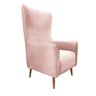 Poltrona Elizabeth Suede Rosa Bebe - Dominic Decor - 1