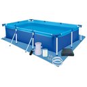 Ver mais imagens de Piscina Estruturada Premium 2500L Retangular PVC Capa Forro Filtro Bomba 2200L-H 220V Azul Mor