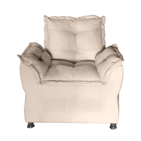 Poltrona de Amamentação Escritorio Sala de Espera para Consultorio Salão de Beleza Bege