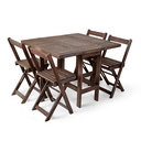 Ver imagem 2 de Conjunto Prático Dobrável Lenhador Área Externa 4 Cadeiras