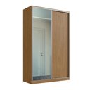 Ver imagem 2 de Guarda Roupa Solteiro Freijó Natural 1 Espelho 2 Portas 3 Gavetas 147x59,8x235cm Rc 2004 Emovell