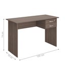 Ver imagem 2 de Escrivaninha e Armário para Escritório França Affara 2 Portas 2 Gavetas MDP 82cm Marrom Casah