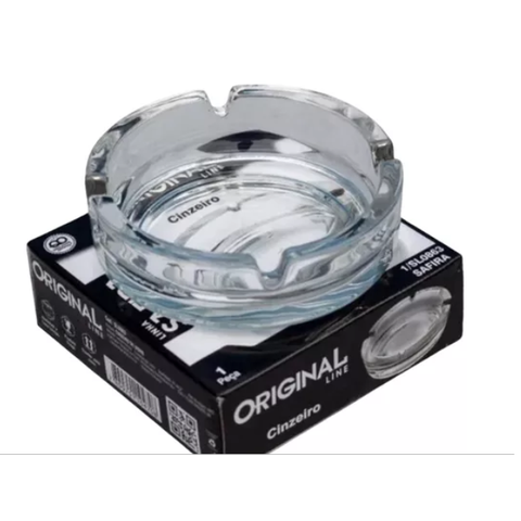 Cinzeiro de Vidro Transparente Redondo para Bar Hotel Casa