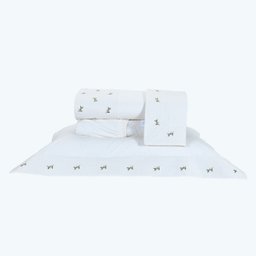 Roupa de Cama Casal Ellora 200 Fios 100% Algodão 04 Peças - Palha - 1
