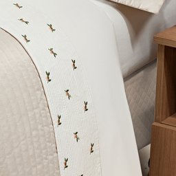 Roupa de Cama Casal Ellora 200 Fios 100% Algodão 04 Peças - Palha - 2