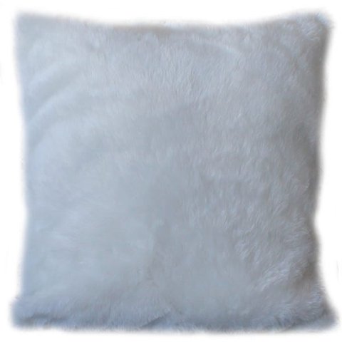 Capa Almofada Pelúcia Paris Pelo Baixo 40x40cm Antialérgica: Branco