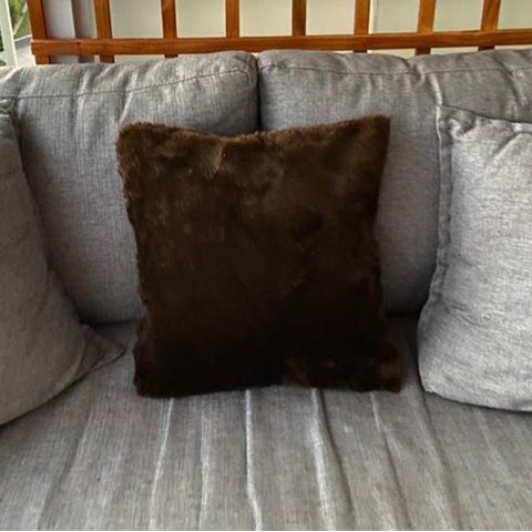 Capa Almofada Pelúcia Paris Pelo Baixo 40x40cm Antialérgica: Marrom