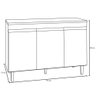 Gabinete Balcão Mia 3 Portas para Cozinha Branco - 3