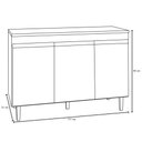 Ver imagem 3 de Gabinete Balcão Mia 3 Portas para Cozinha Branco