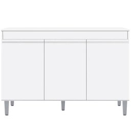 Gabinete Balcão Mia 3 Portas para Cozinha Branco - 1
