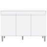 Gabinete Balcão Mia 3 Portas para Cozinha Branco - 1