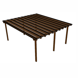 Cobertura Policarbonato Alveolar 5,00m x 6,00m - Bronze 4mm - 5