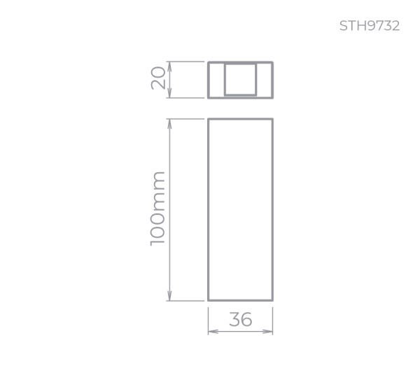 Arandela Wall Mini LED 5W 3000k 20lm IP65 BIVOLT - Stella STH9732 - Branco - 3