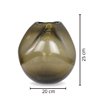 Vaso de Murano Roca Fumê com Ouro 24k Cristais Cá d'Oro 20x25 plantô - 5