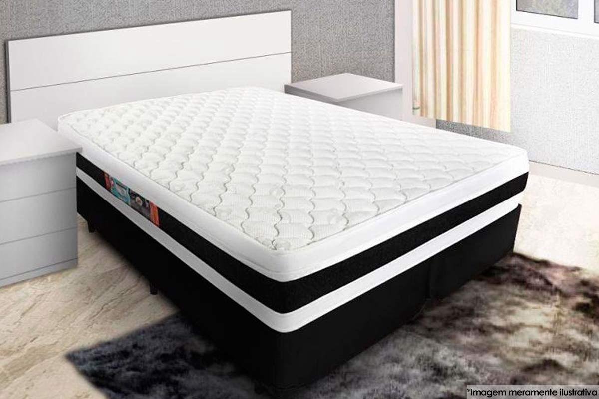 Cama Castor Casal Black e White Air Double Face D45 138x188x54 + Box Castor - 2