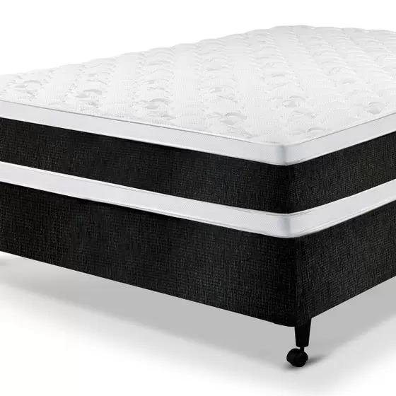 Cama Castor Casal Black e White Air Double Face D45 138x188x54 + Box Castor - 3