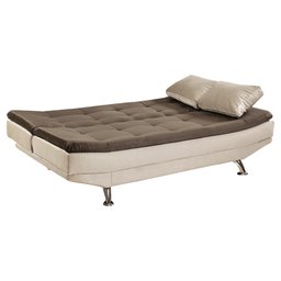 Sofá Cama Valencia 3 Lugares Reclinável Veludo Marrom Chocolate e Marrom Castor - Star Confort - 3