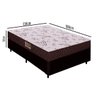 Cama Box Casal com Colchão D23 138x188x57 Marron INMETRO - 2