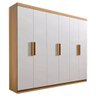 Guarda Roupa Colibri Casal 6 Portas 6 Gavetas D Doro Cor Cinamomo Off White - 1