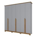 Ver imagem 6 de Guarda Roupa Casal Ambiente Andréas 6 Portas Cinza Nature - Henn