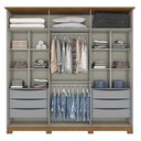 Ver imagem 5 de Guarda Roupa Casal Ambiente Andréas 6 Portas Cinza Nature - Henn