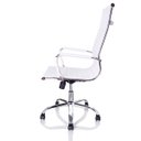 Ver imagem 3 de Cadeira Giratória Charles Eames Esteirinha Couro Pu Branco 11P